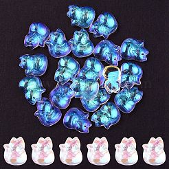 Гальванизировать прозрачные стеклянные подвески GLAA-YW0003-06