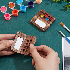 Палитра для акварельных красок из черного ореха AJEW-WH0504-02