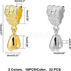 32 шт. 2 цвета стойки с покрытием из латуни подвесные скобы&nbsp;KK-FH0002-84