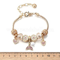 Сплав европейские бусины браслеты с подвесками BJEW-F495-10G