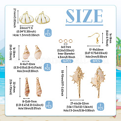 DIY-Kits zur Herstellung von baumelnden Ohrringen aus natürlicher Muschel&nbsp;DIY-TA0009-56