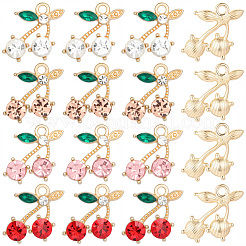 24 шт. 4-х цветные подвески из легкого сплава золота&nbsp;FIND-SC0019-71