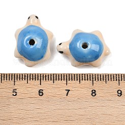 Ручной работы яркие остеклением шарики фарфора&nbsp;PORC-CJC0009-03G