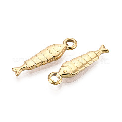 Подвески в виде рыбок из нержавеющей стали 304&nbsp;STAS-T069-08G