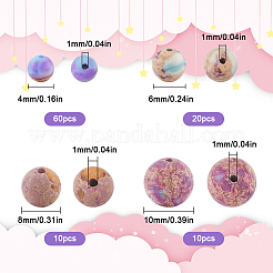 100 шт. 4 стиля натуральных бусин из императорской яшмы G-SC0003-07