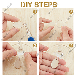 Набор для самостоятельного изготовления овальных подвесок-бирок для бокалов вина&nbsp;DIY-SC0018-60