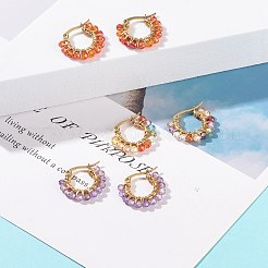 Круглые бусы из кубического циркония EJEW-JE04868