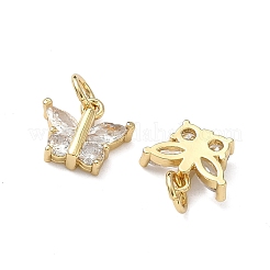 Латунные микропаве прозрачные кубические циркониевые подвески&nbsp;KK-F930-20G