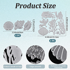 2 стили океан тема трафареты для резки штампы&nbsp;DIY-CP0011-99