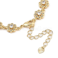 Браслеты из латуни с микропаве и фианитами для женщин BJEW-U013-01G-07
