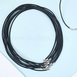 10 шт. 3 мм круглые плетеные кожаные шнуры&nbsp;NCOR-CL0001-01B