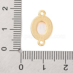 Латунные подвески-шармы с овальными звеньями из натуральной ракушки KK-S403-10G