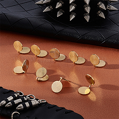 10 шт. серьги-манжеты Vortex из нержавеющей стали 304 EJEW-UN0002-76G