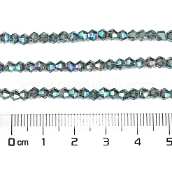 Transparentes perles de verre de galvanoplastie brins&nbsp;EGLA-A039-T3mm-UA12