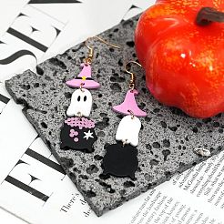 Шляпа ведьмы с акриловыми подвесками в виде призрака FS-WG1324F-01