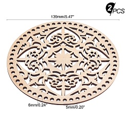 Fonds de panier en bois&nbsp;AJEW-WH0129-08B