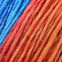 ウール編み糸  セグメント染め  かぎ針編みの糸  カラフル  1mm  約335m /ロール&nbsp;YCOR-F001-20