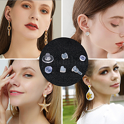 240 шт. 6 стиля экологически чистые силиконовые полностью покрытые ушные гайки FIND-SP0001-17