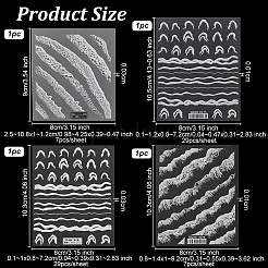 4 лист 4 стильных 5D-наклеек для дизайна ногтей STIC-OC0001-04