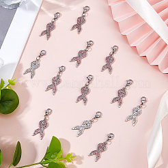 20 шт. подвеска в форме ленты для повышения осведомленности&nbsp;HJEW-FH00186