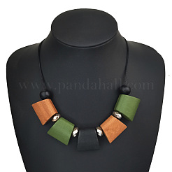 Collier plastron 5 perles turquoise africaine - Collection Mara