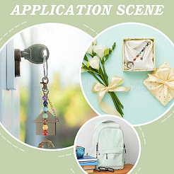 12 шт. чакра круглые бусины из натуральных и синтетических драгоценных камней и подвеска в виде луны из сплава HJEW-MA00010