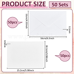 50 carte de vœux vierge en pâte de bois et coton&nbsp;DIY-WH0816-027C
