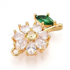 Латунные микро проложить кубического циркония подвески KK-N261-21B-G