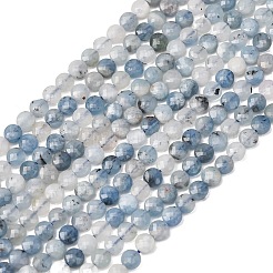Natürliche teufelsblaue Aquamarin-Perlenstränge&nbsp;GG-CBA9631-D11-01