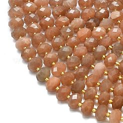 Натуральный персиковый лунный камень G-P573-A35-01