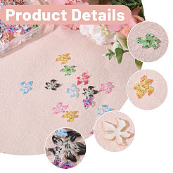 120 шт. двухцветные кабошоны из смолы в виде цветка&nbsp;MRMJ-CA0001-55