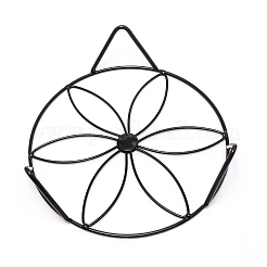 Tondo piatto con decorazioni in ferro a motivo floreale&nbsp;AJEW-WH0244-09C