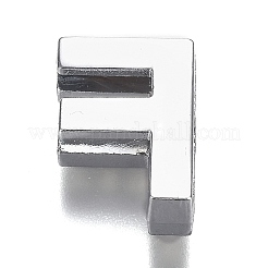 Breloques de glissière de lettre en alliage&nbsp;RB-F034-01F-P-RS