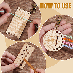 3 набор из 3 стилей брелоков из бланшированного миндального дерева KEYC-BC0001-18