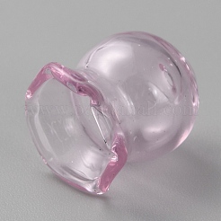 透明ガラスビーズ  花  パールピンク  15.7~19x17.8~19mm  穴：1.2~3.3mm&nbsp;GLAA-TAC0008-17F