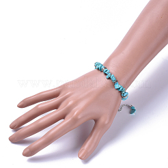 Bracelets de copeaux de pierres naturelles et synthétiques&nbsp;BJEW-JB04489