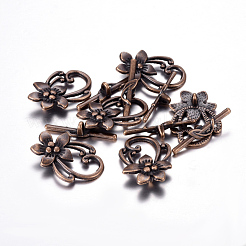 Застежки тоггл в тибетском стиле &nbsp;RLF0677Y-NF