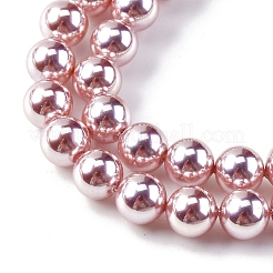 УФ-покрытие перламутровые стеклянные жемчужные бусины нити&nbsp;GLAA-F128-01A-T19