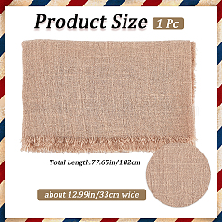 コットンテーブルランナー  リビングルームのダイニングテーブルクロス用  淡い茶色  1820x330x0.04mm&nbsp;DIY-WH20013-29B