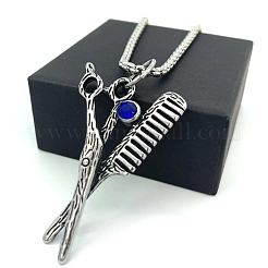 Винтажные мужские ожерелья с подвесками в виде парикмахерских ножниц из нержавеющей стали VS7422