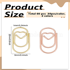 60 шт. 2-х цветные скрепки из углеродистой стали&nbsp;FIND-LP0004-99