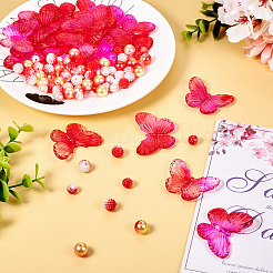 100 шт. 4 стиля акриловые с пластиковыми бусинами&nbsp;OACR-TA0002-88