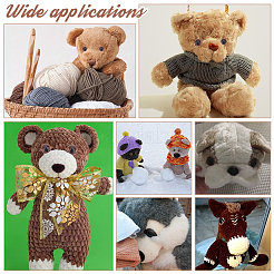 Halbrunde Bastel-Sicherheitsaugen und Augenlid-Sets aus Kunststoff&nbsp;DOLL-WH0002-12B