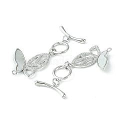 Реечное покрытие латунь микро паве кубический цирконий застежки-тоггл KK-K165-41P