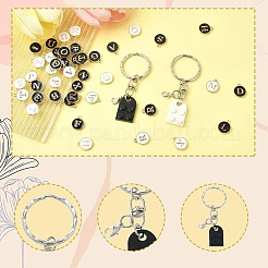 Наборы для изготовления брелока-подвески из смолы и сплава с эмалью и конструкторами в виде алфавита своими руками&nbsp;DIY-CJ0002-80