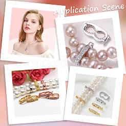 2 шт. 925 застежки-крутилки из стерлингового серебра с микропаве из прозрачных кубических цирконий&nbsp;STER-BBC0007-49P