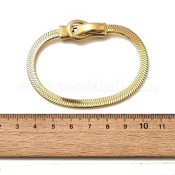 Браслеты из нержавеющей стали в виде змеи для женщин BJEW-H203-02G