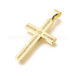 Pendentifs en laiton zircon cubique transparent&nbsp;KK-D255-05G-03