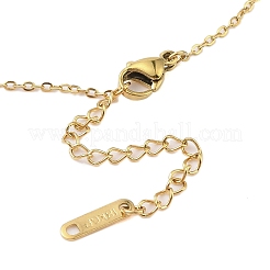 Ожерелья с подвесками из нержавеющей стали 304 и имитации ракушек из смолы NJEW-N055-08G