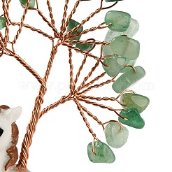 Natürliche grüne Aventurin-Chips als Baum-des-Leben-Dekorationen&nbsp;DJEW-A017-01J